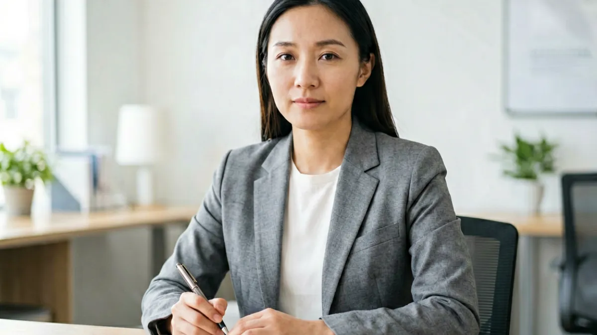 饼干姐姐在厨房里一边搅拌面糊一边向镜头展示饼干成品的温馨场景